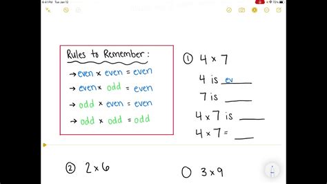 odd and even multiplication rules|Odds and evens, multiplication .
